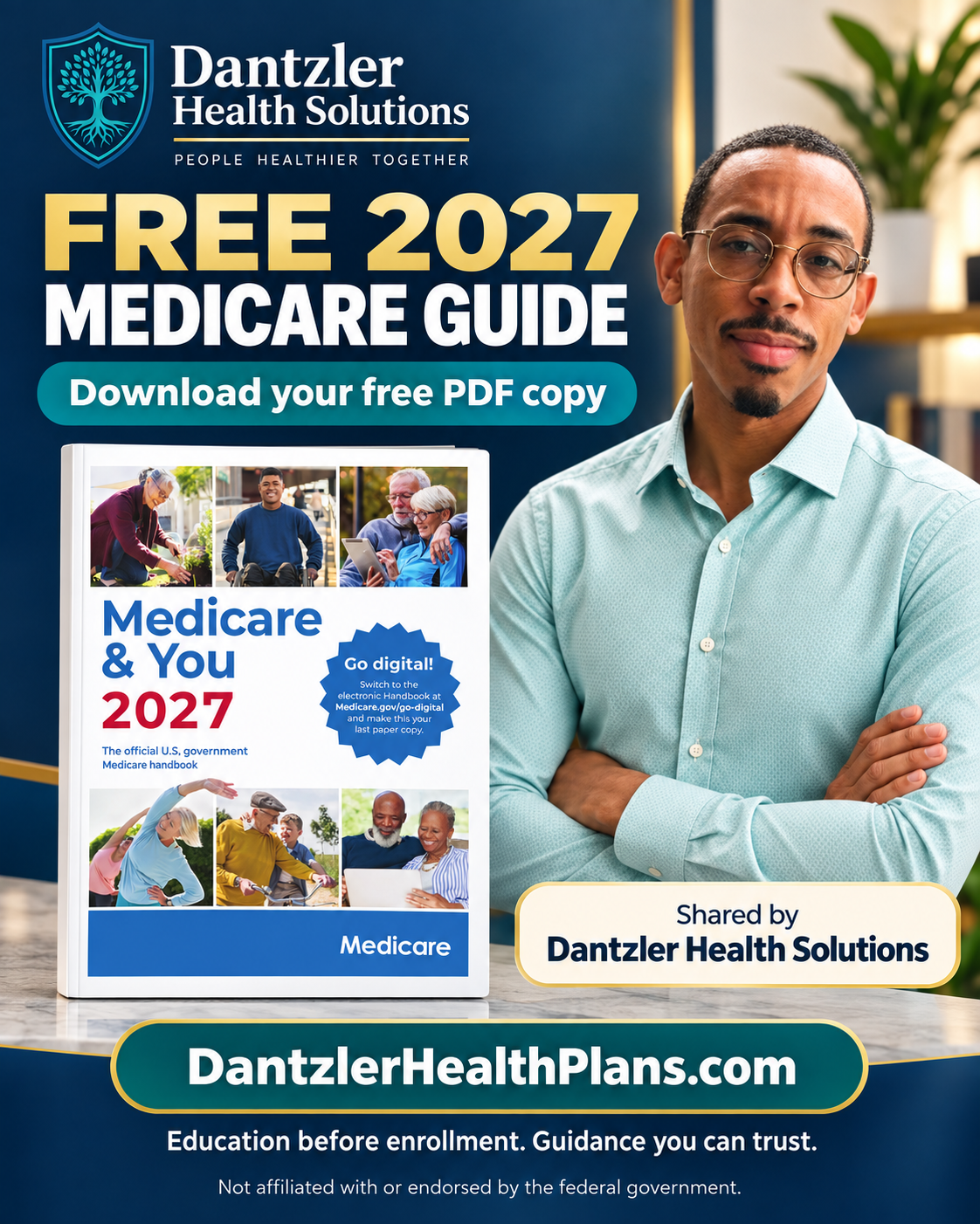 Free 2027 Medicare guide flyer shared by Dantzler Health Solutions