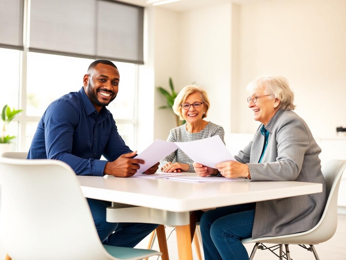 Medicare advisor explaining plan options to a senior couple